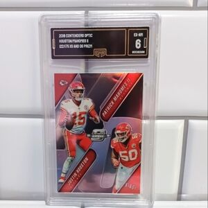 2018 Contenders Optic PATRICK MAHOMES II X's & O's Orange 122/175